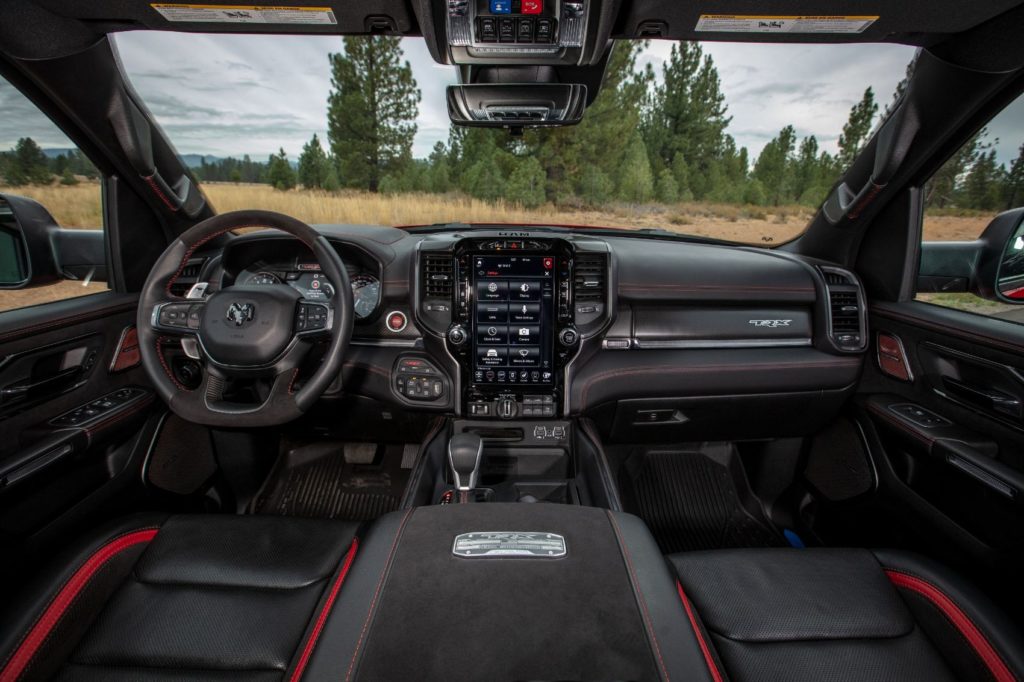 2021 Ram 1500 TRX interior layout.