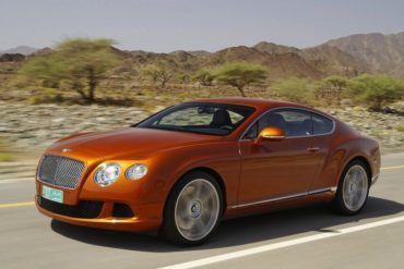 BentleyContinentalGTOrangeInMotion