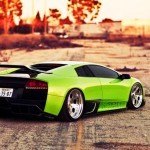 Green Lamborghini Murcielago tuned