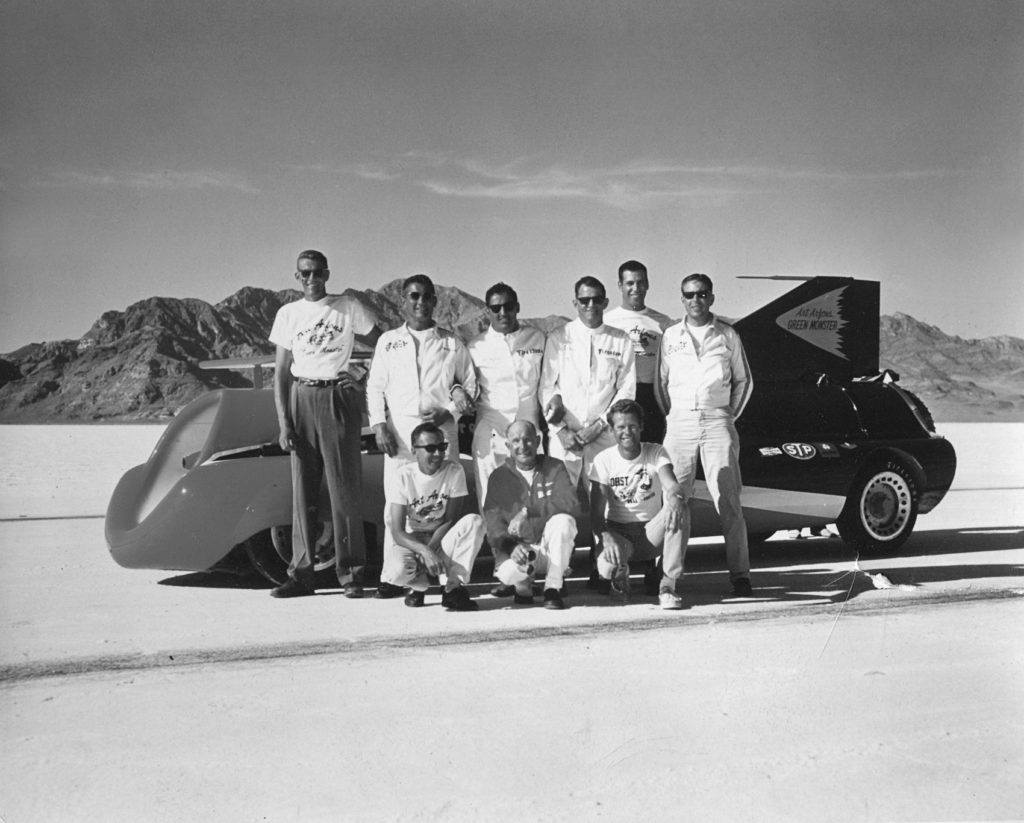 The Green Monster crew in October 1964. Photo: Tom Mayenschein. From Speed Duel: The Inside Story of the Land Speed Record in the Sixties by Samuel Hawley, with permission from Firefly Books Ltd. 